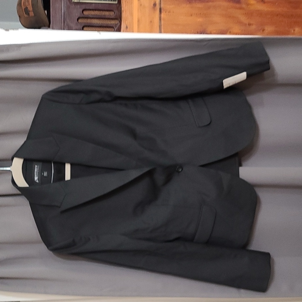 VTG NWT‎ Affinity Apparel Womens Wool Blend Blazer Black. Single Button Sz 8
